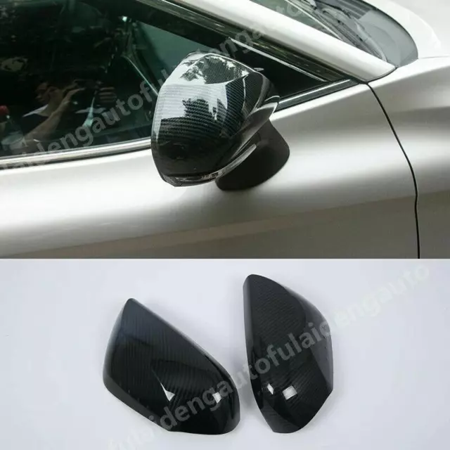 For Toyota Camry 2018-2021 Carbon Look Side Rear View Mirror Cover Trim Molding
