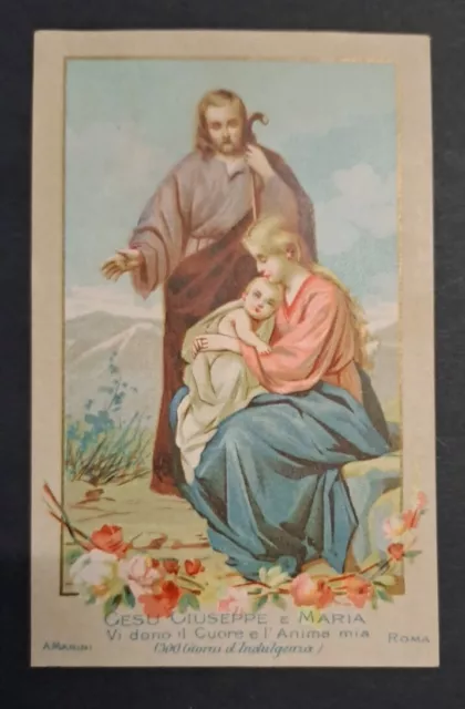 D4 ANTICO  Santino Holy Card  SAN GIUSEPPE CROMO