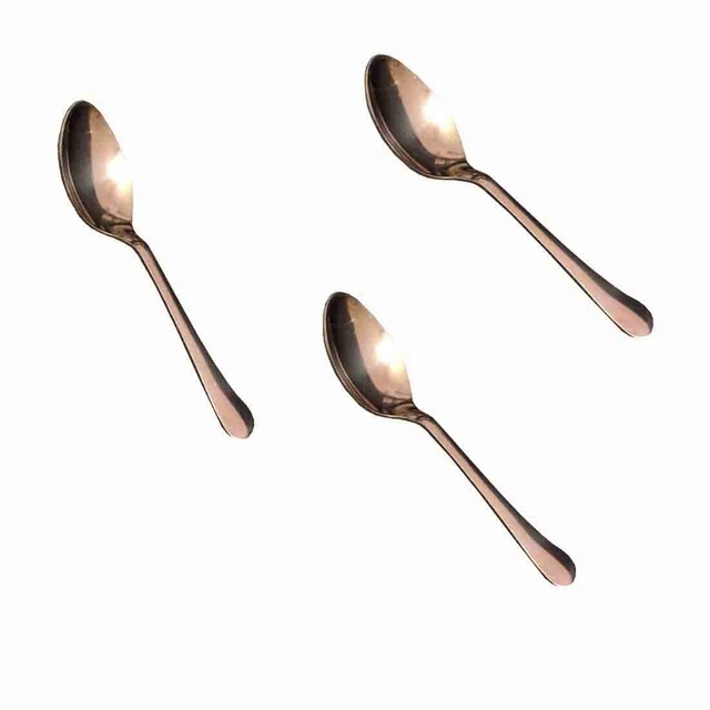 Indianer Traditionell Designer Voll Kupfer Löffel Für Dinner Tisch Pack 3