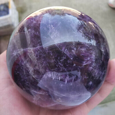 1PC Natural dreamy amethyst quartz sphere crystal ball reiki healing 90mm
