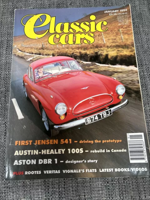 Classic Cars Magazine January 1994 Jensen 541 Austin Healey & Aston DBR1