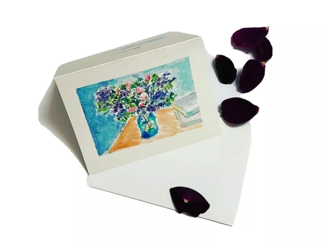 Hand Painted Watercolour Cards Original Art by Kendra Still Life