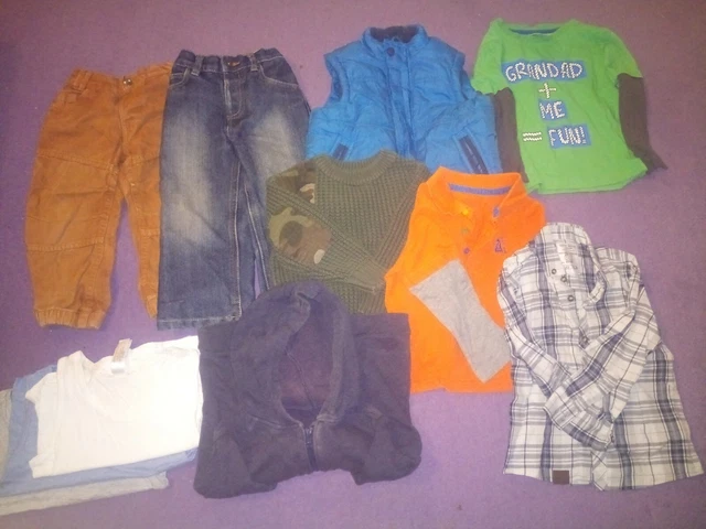 Boys Clothes Clothing Bundle Age 2-3 Years 11 Items Next Jumper Jeans Winter