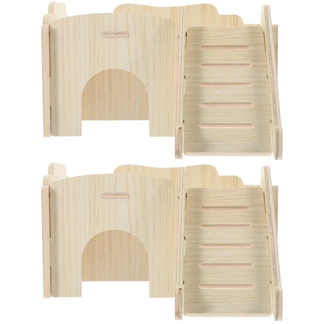 wooden rat house hamster playground Set 2 Maison De Hamster Mini-accessoires Acc