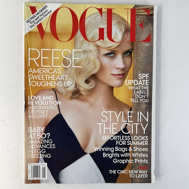 VOGUE MAGAZINE MAY 2011 Reese Witherspoon Cover Baby at 50? Style In