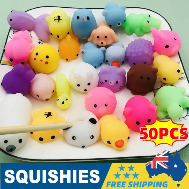 50 Pcs Kawaii Mochi Squishy Toys Kids Party Favors Mini Squishies Stress Favours