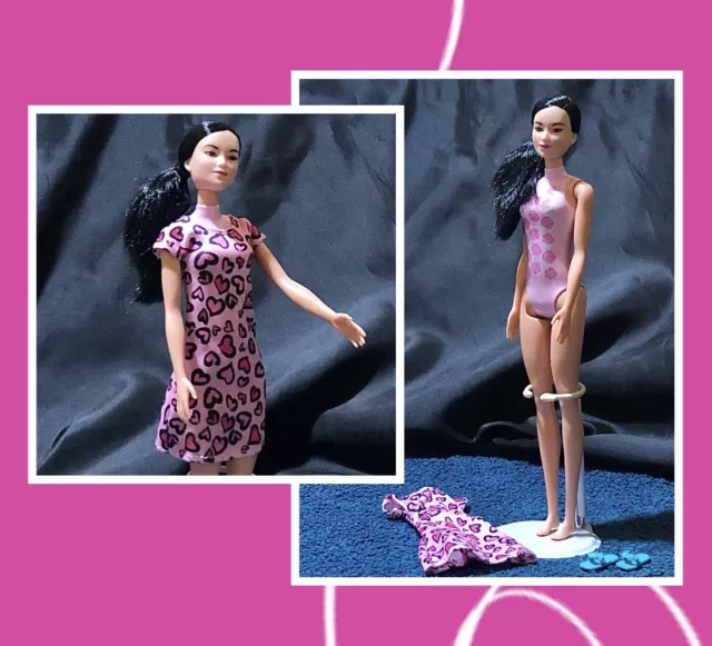 Barbie! Asian Girl - Beach Doll / Strand Puppe, MATTEL! + Outfit! TOP RARITÄT!!!