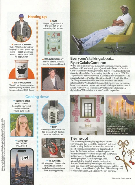 SUNDAY TIMES STYLE Revue: Cailee Spaeny, Camille Charriere, Mode, 17.12