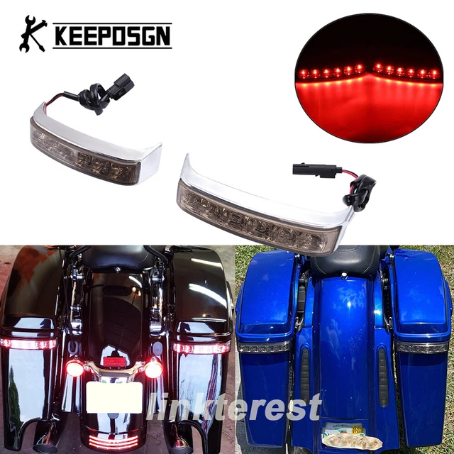 Electra Glo LED Saddlebag Run/Brake/Turn Lamp - Black Housing/Smoked Lens 678006
