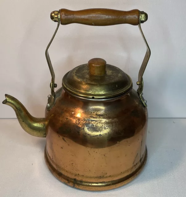 Vintage  Tea Kettle Pot Centura Internation La belle Copper/Brass