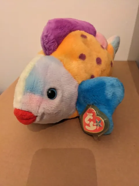TY Beanie Buddies 'Lips' The Fish 1999 Retired w Tags 13" Soft Toy Collectable