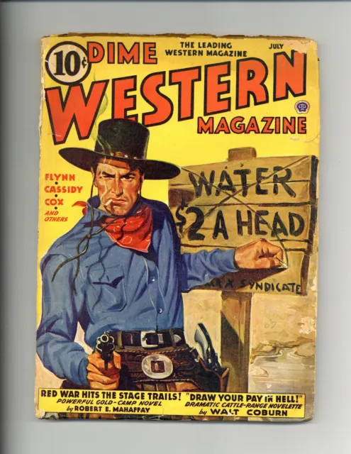 Dime Western Magazine Pulp Jul 1942 Vol. 33 #3 GD