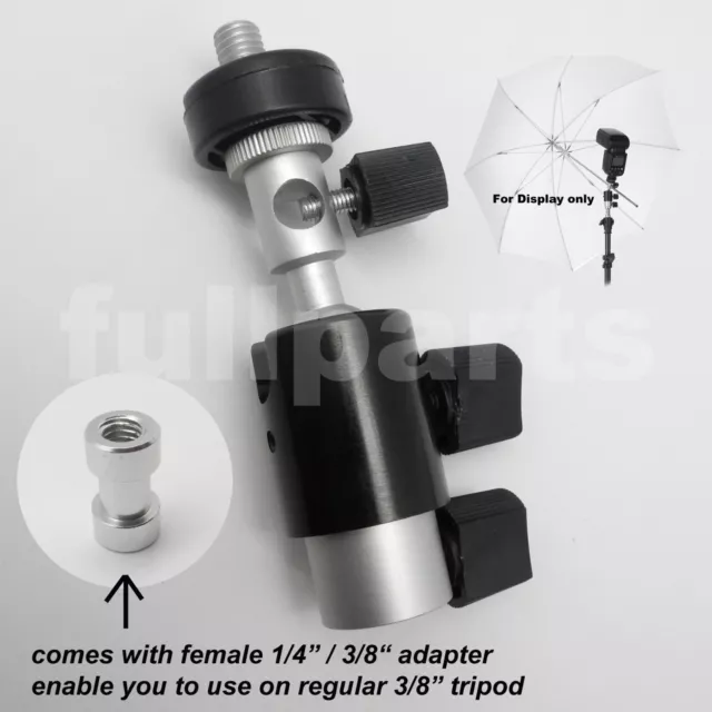 Ballhead Flash Mount Umbrella Holder Stand Bracket for Tripod Nikon Canon Flash