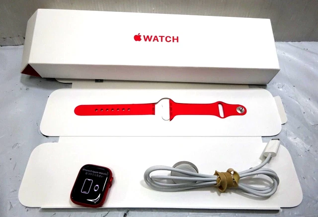 ICLOUD! Apple Watch Series 8 41mm GPS PRODUCT Red w/ S/M Red Sports Band ICLOUD! Apple Watch Series 8 41mm GPS PRODUCT Red w/ S/M Red Sports Band