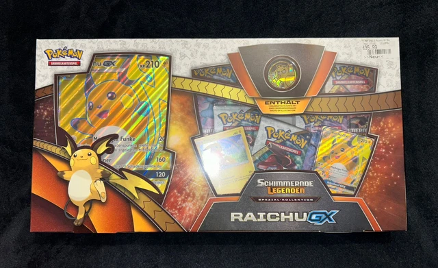 Raichu GX collezione speciale leggende scintillanti Pokémon GCC NUOVO IMBALLO ORIGINALE tedesco