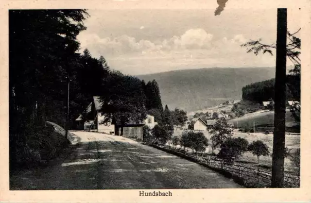 Ak Gruss Aus Hundsbach Gem Forbach Kreis Rasratt Strassen Ansicht 1934