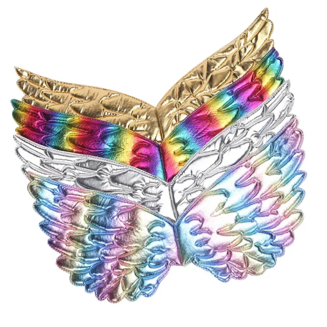 4 pz cinghie ad ali in tessuto bambino cosplay costume festa arcobaleno ali di fata