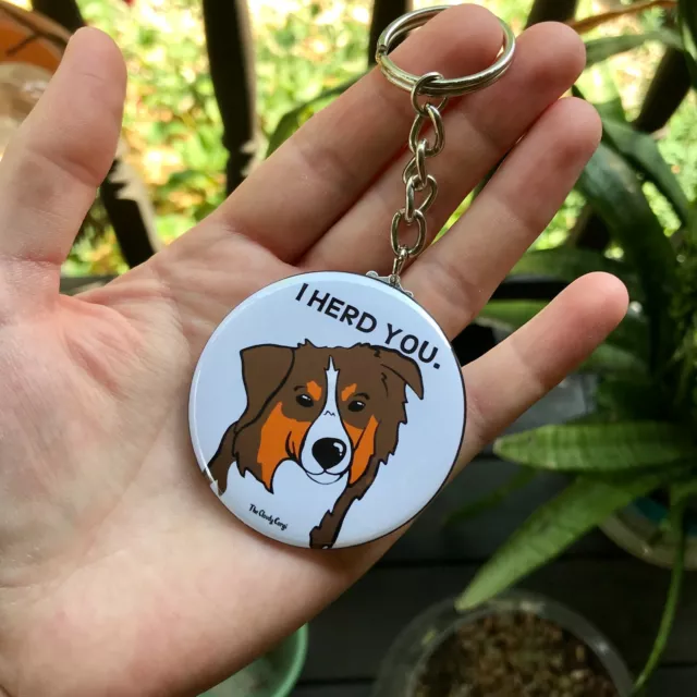 Australian Shepherd Keychain Herding Dog Key Ring Handmade Gifts and Accessories 3