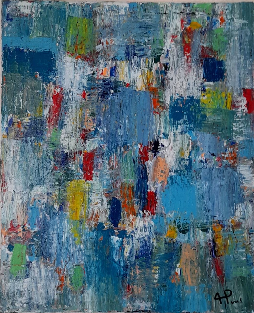 Tableau Abstrait Contemporain Par Alexandre Pons – Acrylique Sur Toile 100x150 Cm – Pièce Unique Signée