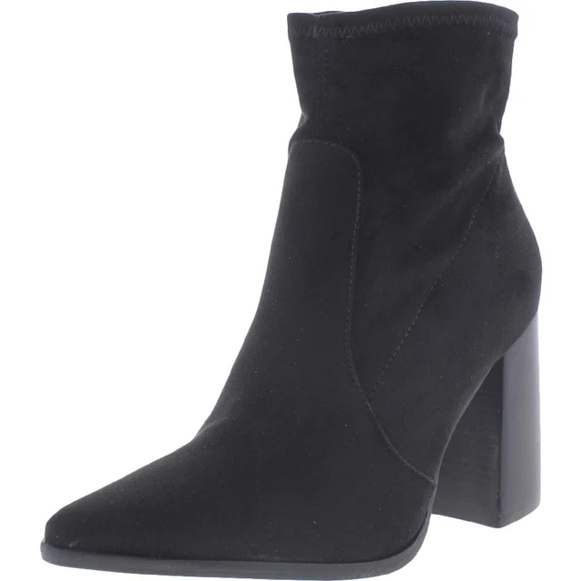Steve Madden Womens Touchdown Black Ankle Boots Shoes 9.5 Medium (B,M) BHFO 9083