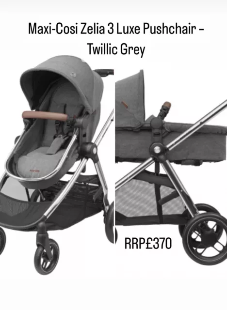 Maxi-Cosi Zelia 3 Luxe Pushchair – Twillic Grey  New In Box RRP£370