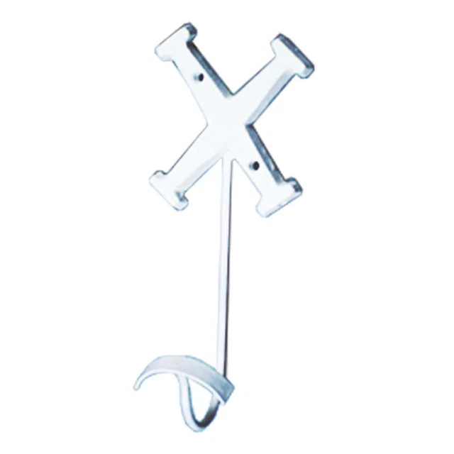 Letter Hook X Wrought Iron White Decorative | Renovator's Supply