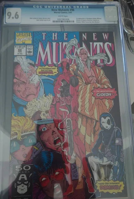 New Mutants 98 CGC 9.6 Newsstand variant 1991 First Appearance Deadpool Marvel