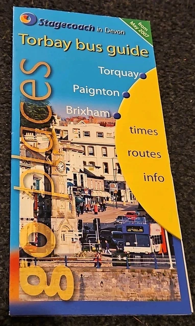 Devon Bus Routes Map STAGECOACH IN DEVON Bus Map & Service Guide. Torbay. 2007. TA £1.99 ...