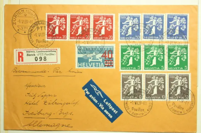 Sammlung Schweiz 1939 Landesausstellung in vielen Kombinationen und Briefen