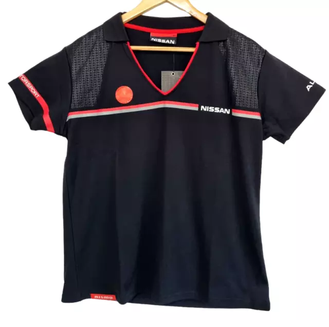 NISSAN Motorsport Official Nismo Womens Black Polo Shirt Size 18 NWT 2013