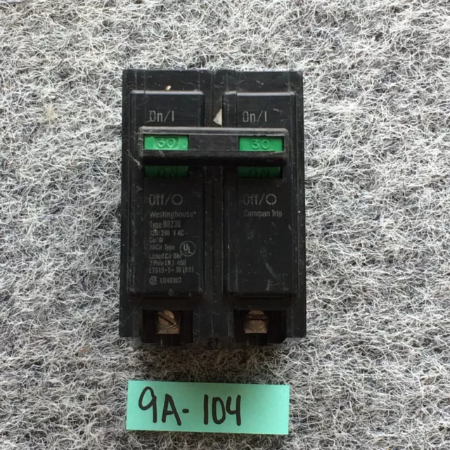 Westinghouse Eaton BR220 120/240VAC 20A 2-Pole Circuit Breaker