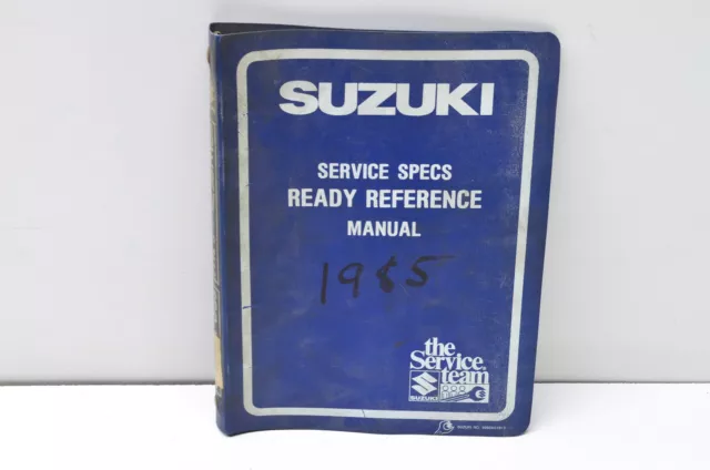 OEM Suzuki 99923-03851 1985 F Model Service Specs & Ready Reference Manual