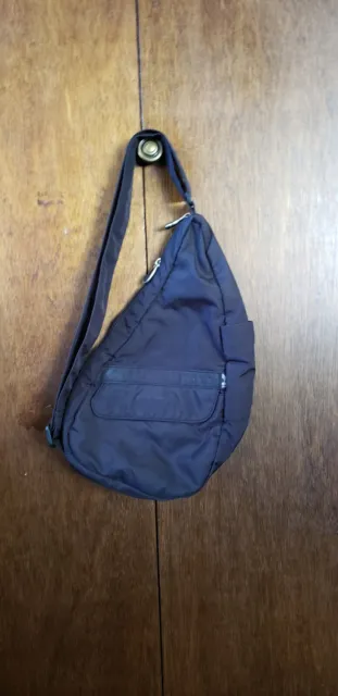 Ameribag Healthy Back Bag Crossbody Sling Backpack Black Nylon Medium