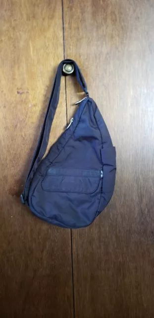 Ameribag Healthy Back Bag Crossbody Sling Backpack Black Nylon Medium