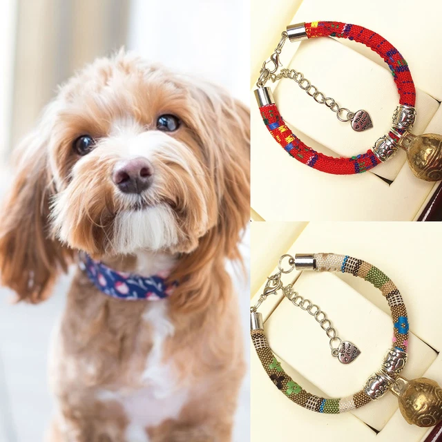 Collar para perro exquisito ajustable de moda hecho a mano collar para perro