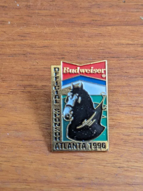 1996 Atlanta Olympic Pin ~ Clydesdale ~ Horse ~ Official Sponsor ~ Budweiser Bud