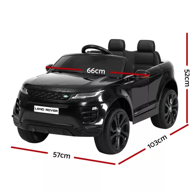 Kids Ride On Car Licensed Land Rover 12V Electric Car Toys Battery Remote Black 2