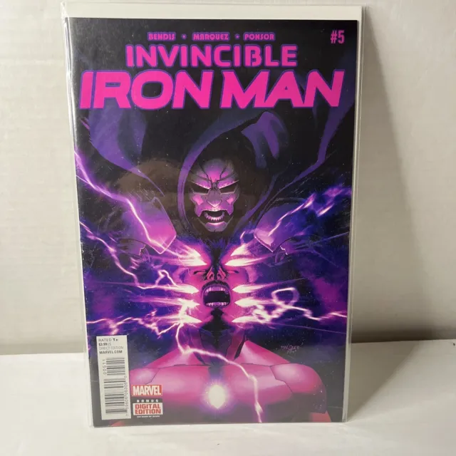 Invincible Iron Man # 5 BENDIS  2016 Marvel Comics