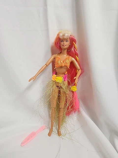 Vintage 1996 Mattel Hula Hair Barbie Doll 17047 RARE jointed bends long Hair tlc Vintage 1996 Mattel Hula Hair Barbie Doll 17047 RARE jointed bends long Hair tlc