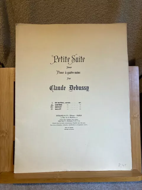 Claude Debussy Cortège petite suite n°2 partition piano 4 mains éditions Durand