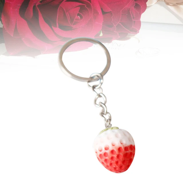 strawberry keyring chain hanging pendant keychains Mignon Fraise Porte-clés De V
