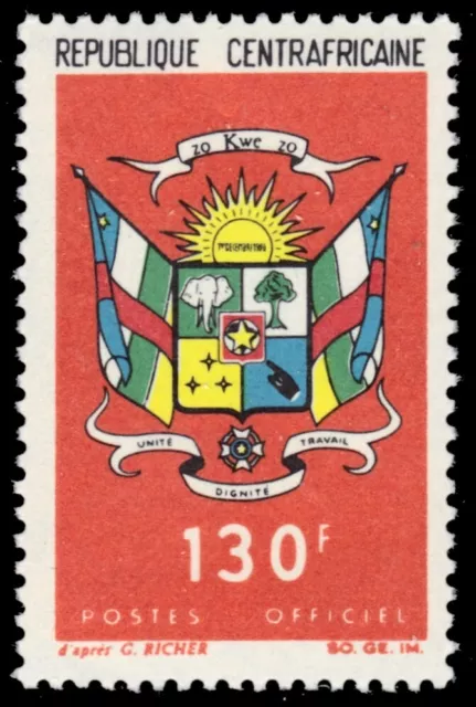 CENTRAL AFRICAN REPUBLIC O9 - Coat of Arms "Official Postage" (pb81503)