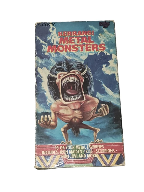 Kerrang! Metal Monsters VHS Tape 13 Heavy Metal Artists Iron Maiden Queensryche