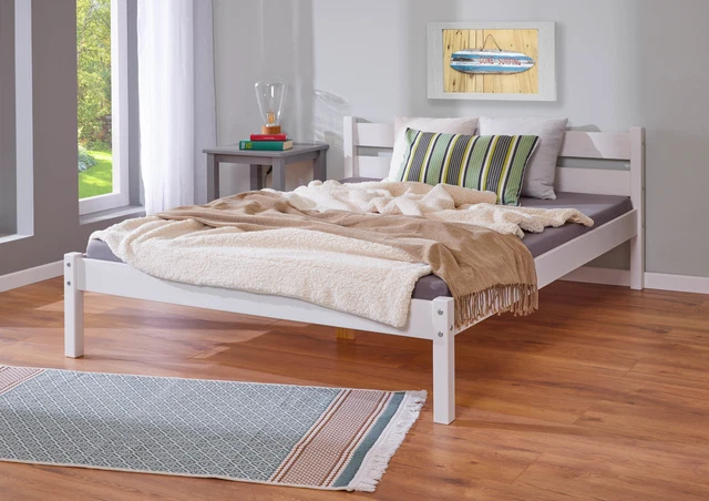 LETTO DA 140 Vilmo In Legno Massello Bianco EUR 282,14