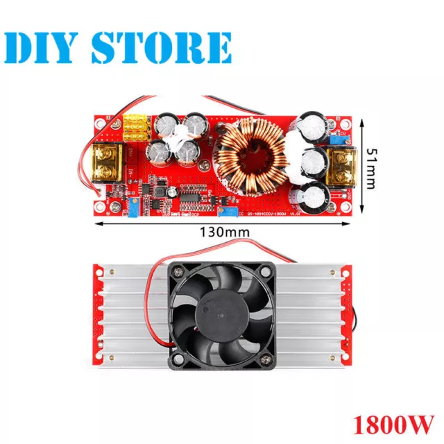 1800W 40A Boost Converter Step Up Power Supply Module CV CC DC-DC Regulator