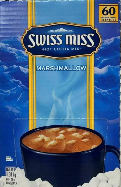 Swiss Miss Hot Cocoa Mix Marshmallow 60 Rich & Creamy Chocolate Sweets USA Made