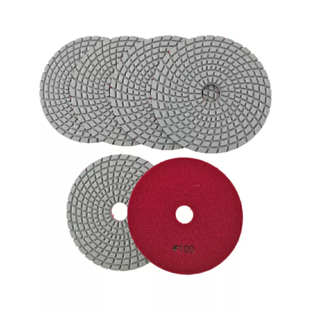 5pcs 5in 125mm Grade B Wet Diamond Sanding Disc for Marble Granite Polishing