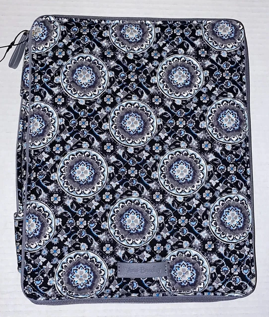 Vera Bradley Iconic Tablet Tamer Organizer Case, Charcoal Medallion, New