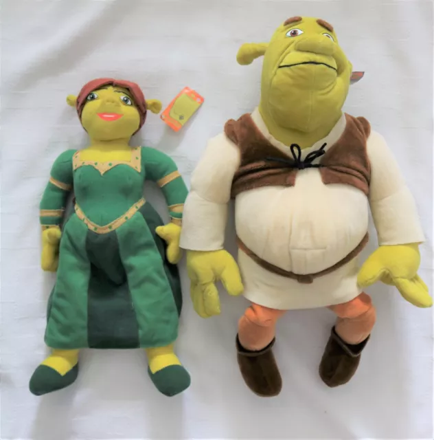 DREAMWORKS SHREK 2 Stuffed Toy Shrek & Fiona Nanco Authentic w/ Tags ...