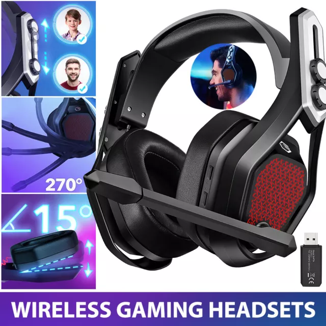 Mpow 3.5mm 2.4G Wireless Gaming Headset Computer Headphone Mic for PS5/PS4/PC